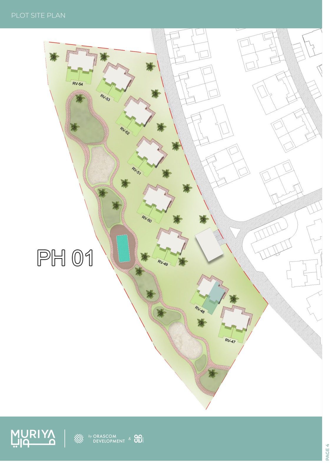 Riviera apartment site plan — Hawana Salalah